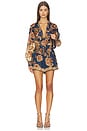 view 5 of 5 Aster Relaxed Shirt in Navy Jacobean