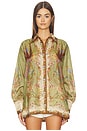 view 2 of 5 Indra Relaxed Shirt in Khaki Scarf Floral