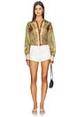 view 5 of 5 Indra Relaxed Shirt in Khaki Scarf Floral