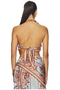view 3 of 4 TOP DE CUELLO ALTO CON CUELLO HALTER ASTER SCARF in Blue Paisley Floral