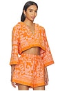view 2 of 5 Solstice Towelling Top in Orange Pink