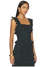 view 2 of 4 Valiant Frill Cami in Metallic Bottle Green