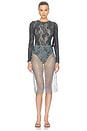 view 5 of 6 Lace Bodysuit in Bottle Green