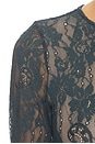 view 6 of 6 Lace Bodysuit in Bottle Green