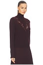 view 2 of 5 Valiant Merino Lace Turtleneck in Mahogany