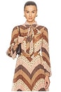 view 1 of 5 Sunray Collard Shirt in Chevron Chocolate