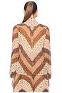 view 3 of 5 Sunray Collard Shirt in Chevron Chocolate