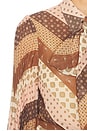 view 5 of 5 Sunray Collard Shirt in Chevron Chocolate