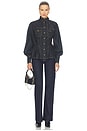 view 5 of 4 Denim Fitted Shirt in Onyx Blue