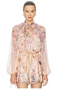 view 1 of 4 Valiant Billow Blouse in Peach Floral