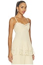 view 2 of 5 Pleated Lace Cami in Cream