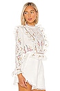 view 2 of 4 Allia Cross Stitch Flared Top in Ivory