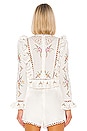 view 3 of 4 Allia Cross Stitch Flared Top in Ivory