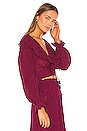 view 2 of 4 Suraya Frill Blouse in Burgundy