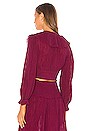 view 3 of 4 Suraya Frill Blouse in Burgundy