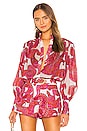 view 1 of 4 Peggy Billow Blouse in Magenta Ivory Paisley