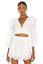 view 1 of 4 Bellitude Scallop Crop Top in Ivory