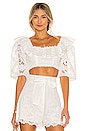 view 1 of 4 Lulu Scallop Frill Top in Ivory