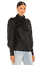 view 2 of 4 Silk Cowl Blouse in Black