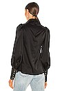 view 3 of 4 Silk Cowl Blouse in Black