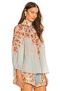 view 3 of 5 Andie Billow Blouse in Dusty Blue Floral