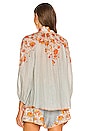 view 4 of 5 Andie Billow Blouse in Dusty Blue Floral