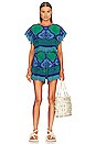 view 4 of 4 Tiggy Terry Crop Top in Blue & Green