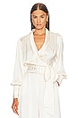 view 1 of 5 Silk Wrap Blouse in Cream