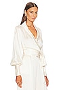 view 2 of 5 Silk Wrap Blouse in Cream