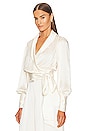 view 3 of 5 Silk Wrap Blouse in Cream