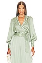 view 1 of 5 SILK WRAP 블라우스 in Light Green