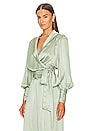 view 3 of 5 SILK WRAP 블라우스 in Light Green