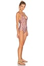 view 2 of 3 Realm Harness One Piece Swimsuit in Pink Paisley
