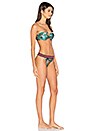view 3 of 4 Tropicale Balconette Bikini Set in Teal Floral