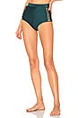 view 1 of 4 Melody High Waisted Bikini Bottom in Bottle Green