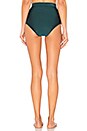 view 3 of 4 Melody High Waisted Bikini Bottom in Bottle Green