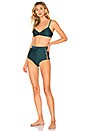 view 4 of 4 Melody High Waisted Bikini Bottom in Bottle Green
