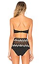 view 3 of 4 Jaya Scallop Bandeau Bikini Top in Black Dot