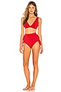 view 1 of 3 Castile Lace Up Bikini Set in Red