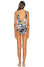 view 3 of 3 MAILLOT DE BAIN 1 PIÈCE ALLIA BELTED PLUNGE in Black Floral