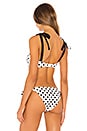 view 3 of 4 Separates Sculpt Tie Bandeau in Ivory & Black Dot