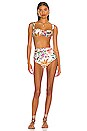 view 4 of 4 Tropicana High Waist Bikini Bottom in Cream Floral