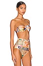 view 3 of 5 Balconette Bikini Top in Patch Paisley