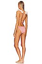 view 3 of 3 Clover Crochet Triangle Bikini Set in Pink Cream