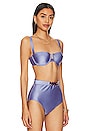 view 3 of 5 HAUT DE MAILLOT DE BAIN CIRA BALCONETTE in Cornflower