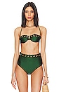 view 2 of 5 Devi Balconette Bikini Top in Emerald