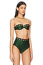 view 3 of 5 Devi Balconette Bikini Top in Emerald