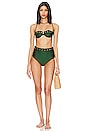 view 5 of 5 Devi Balconette Bikini Top in Emerald