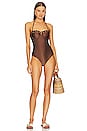 view 1 of 4 Devi Balconette One Piece in Chocolate