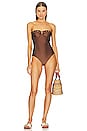 view 2 of 4 Devi Balconette One Piece in Chocolate